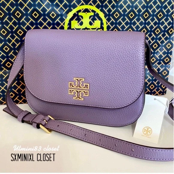 🚫SOLD🚫🏅NEW🏅TORY BURCH Britten small saddle bag /crossbody bag/shoulder bag - Picture 1 of 7